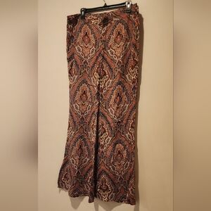 Zara Vibrant Paisley Print Flare Pants